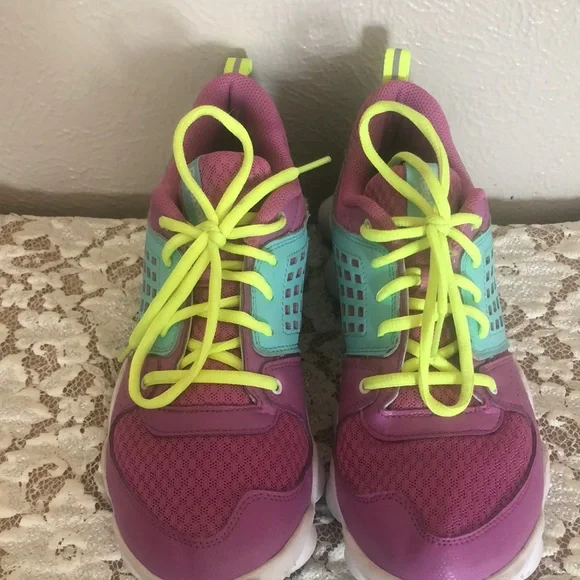 Reebok | Shoes | Reebok Purple And Green Athletic Sneakers  display picture 3
